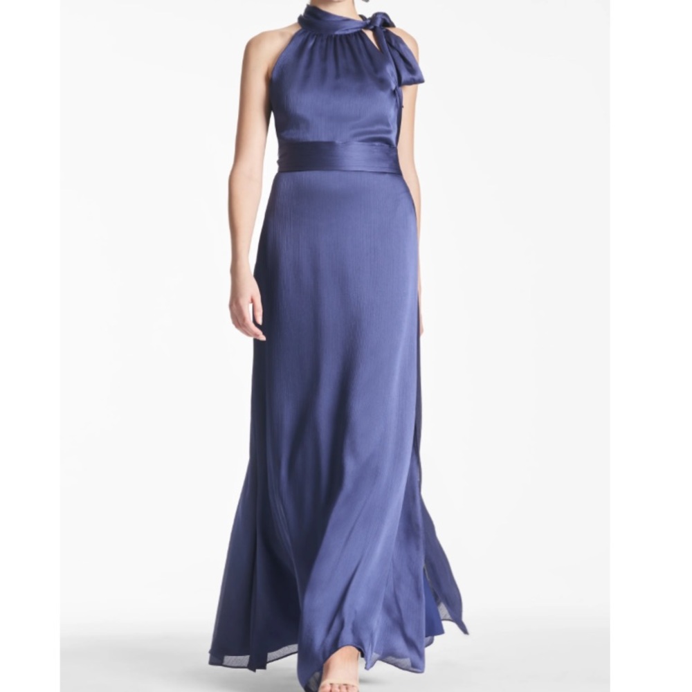 Sachin & Babi, Kayla Gown - Deep Cobalt.